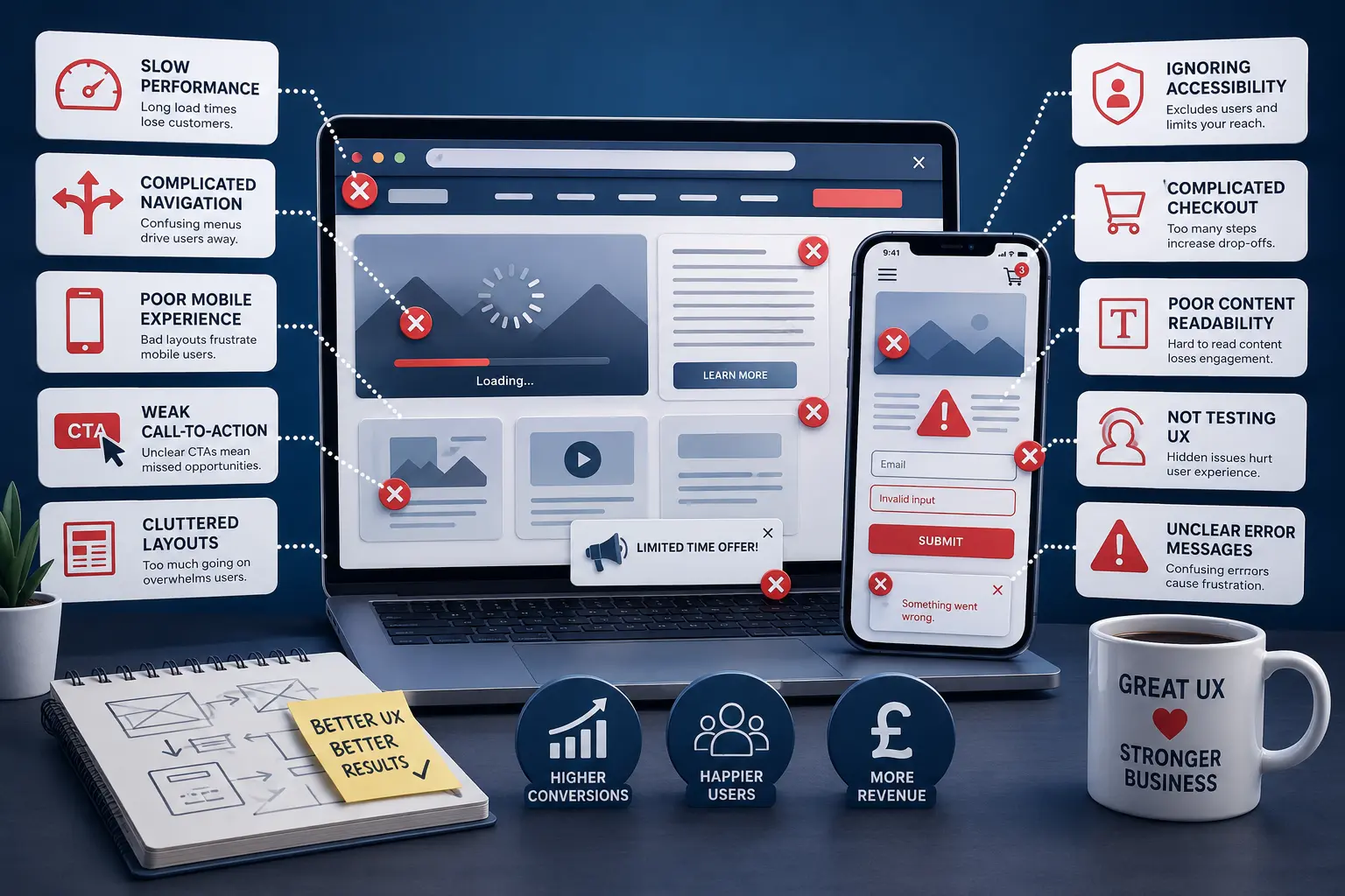 UI/UX Design Errors That Could Be Hurting Your Business Revenue